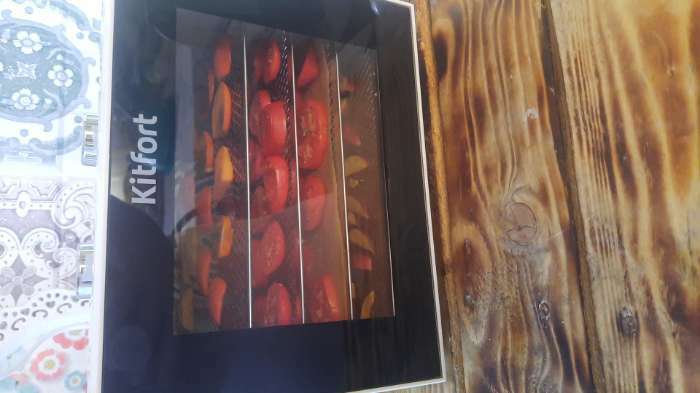 Фотография покупателя товара Сушилка для овощей и фруктов Kitfort КТ-1915-2, 340 Вт, 4 яруса, 230х180 мм, красная - Фото 5