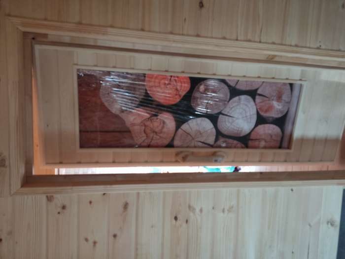 Фотография покупателя товара Дверь для бани со стеклом (43*129), "Поленница-2", 180×70см, коробка из осины - Фото 1