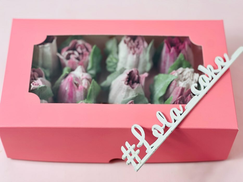 Фотография покупателя товара Кондитерская складная коробка под зефир, сиреневый, 25 х 15 х 7 см - Фото 4