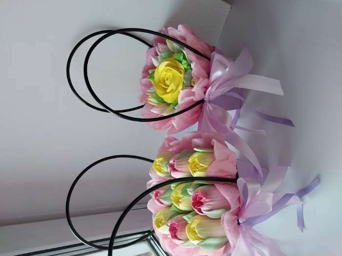 Фотография покупателя товара Сумка для цветов «Красная», влагостойкая, 12×12 - 8×8 - 12.5 см - Фото 7