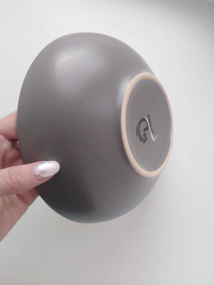 Фотография покупателя товара Тарелка керамическая суповая Доляна «Пастель» 700 мл, d=18 см, цвет коричневый