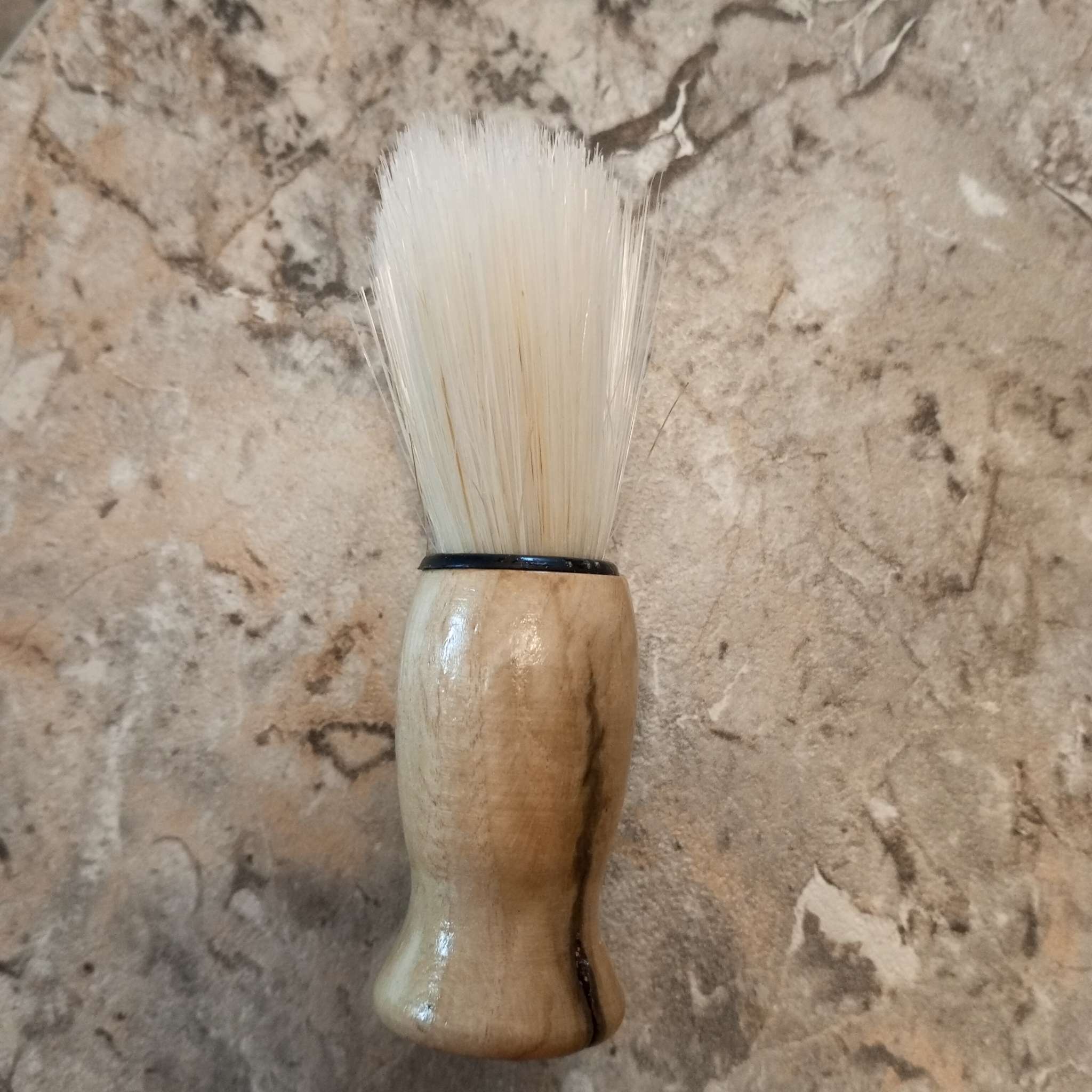 Фотография покупателя товара Помазок для бритья, деревянный, цвет коричневый - Фото 1