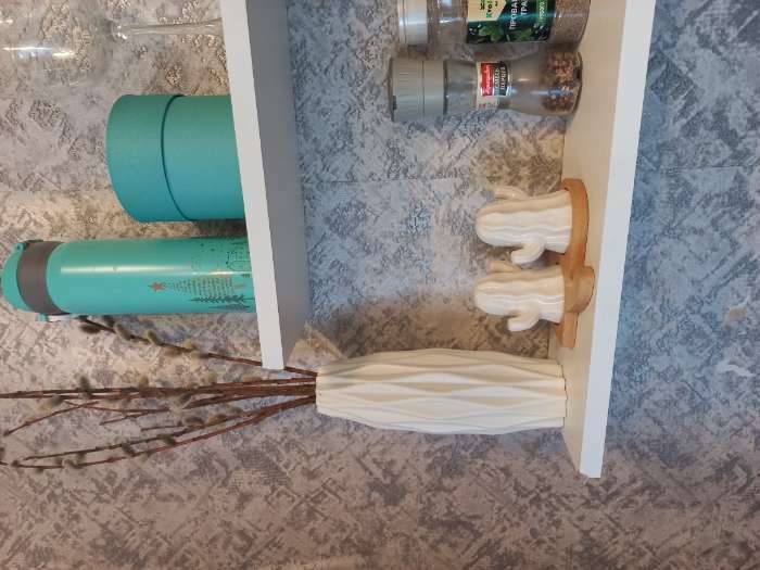 Фотография покупателя товара Набор для специй BellaTenero «Кактусы», солонка 75 мл, перечница 75 мл, на бамбуковой подставке, фарфор, белый - Фото 1