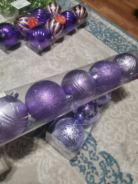 Фотография покупателя товара Набор шаров пластик d-8 см, 5 шт "Маджента" фиолетовый - Фото 1