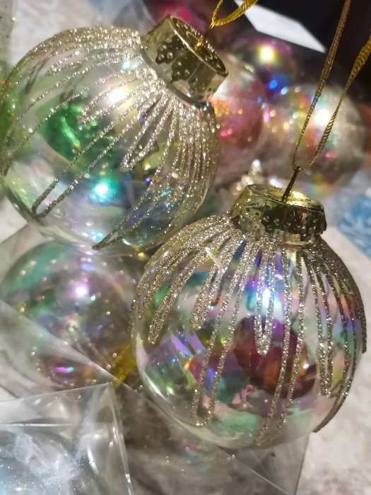 Фотография покупателя товара Ёлочные игрушки «Фейерверк», шары новогодние, d=8 см, набор 2 шт., золотистый - Фото 10