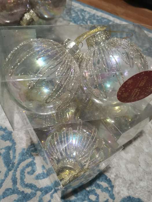 Фотография покупателя товара Набор шаров пластик d-8 см, 2 шт "Фейерверк" золото - Фото 7