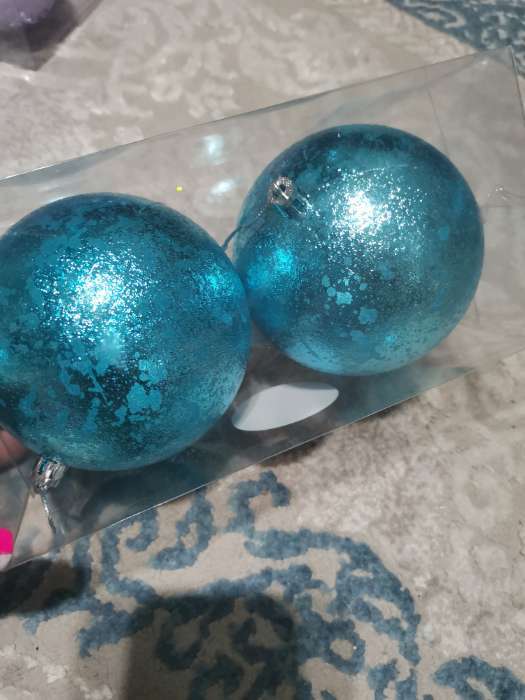 Фотография покупателя товара Набор шаров пластик d-10 см, 2 шт "Ретро" голубой - Фото 1