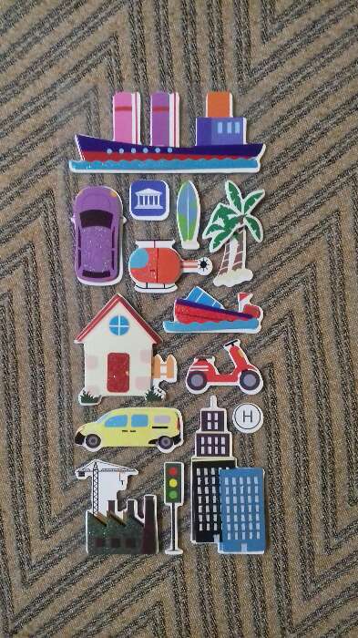 Фотография покупателя товара Наклейка бумага "Картинки" МИКС 28х10 см - Фото 1