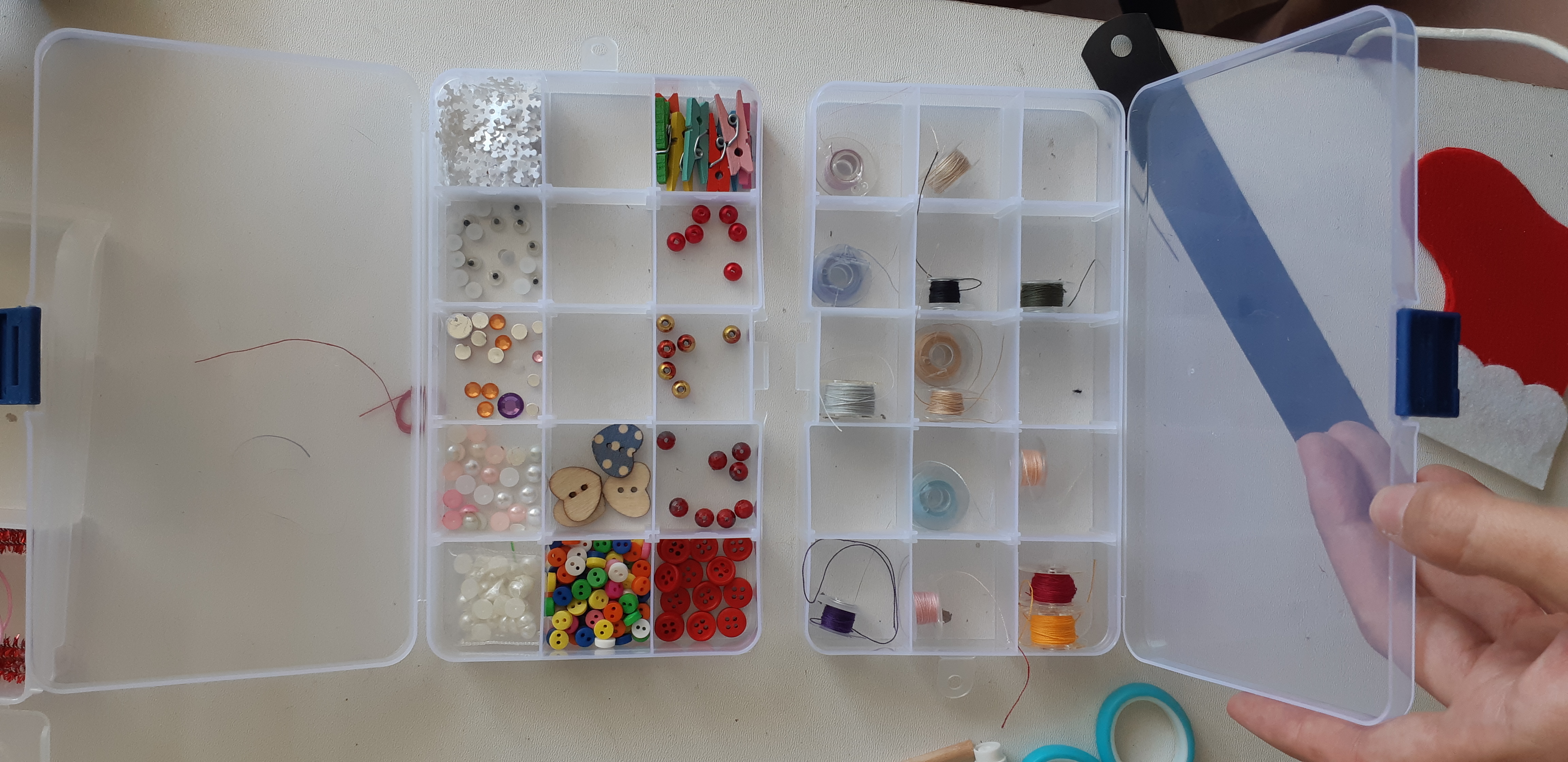 Фотография покупателя товара Органайзер для хранения пластиковый RICCO, 15 ячеек, 17,5×10×2,2 см, цвет МИКС - Фото 1
