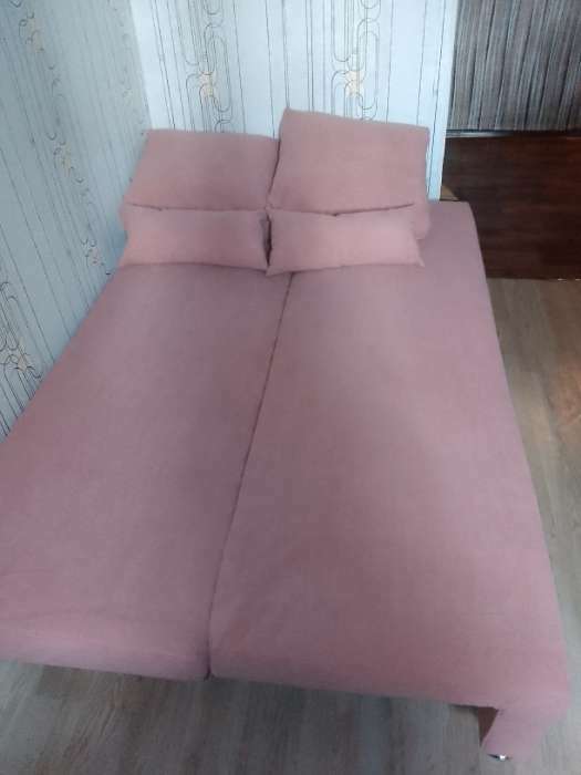 Фотография покупателя товара Диван - кровать «Токио», без подлокотников, механизм еврокнижка, спальное место 1350×1870 мм, велюр, цвет бежевый - Фото 15