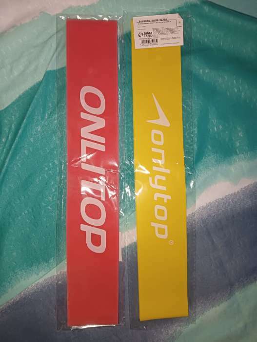 Фотография покупателя товара Фитнес-резинка ONLYTOP, 30х5х0,07 см, нагрузка 5 кг, цвет жёлтый - Фото 5