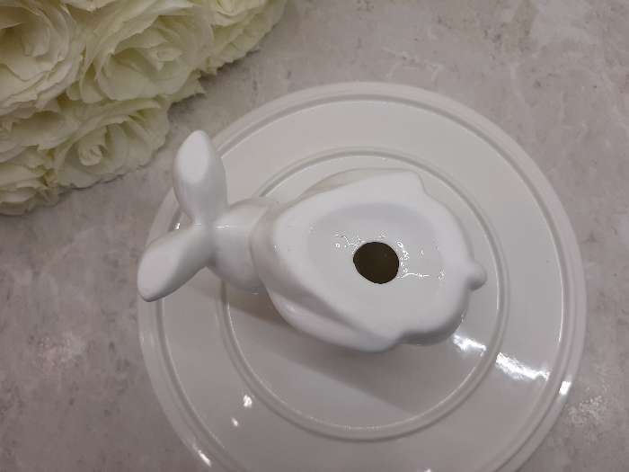 Фотография покупателя товара Подставка керамическая для торта Доляна «Кролл», 25×10 см, цвет белый - Фото 16