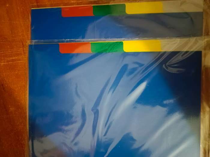 Фотография покупателя товара Набор разделителей листов А5 Office-2000, 5 листов без индексации, цветные, пластик 120 мкм - Фото 3