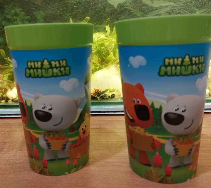 Фотография покупателя товара Стакан детский «Ми-Ми-Мишки», 380 мл., цвет оранжевый - Фото 1