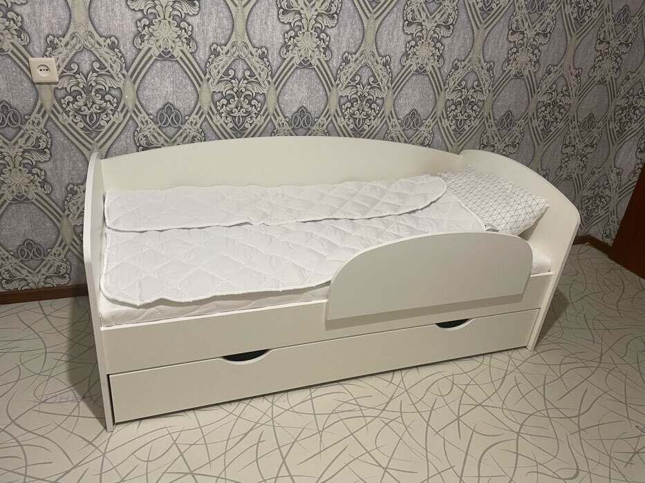 Фотография покупателя товара Кровать «Бейли», 700 × 1900 мм, с ортопедическим основанием, цвет белый - Фото 90