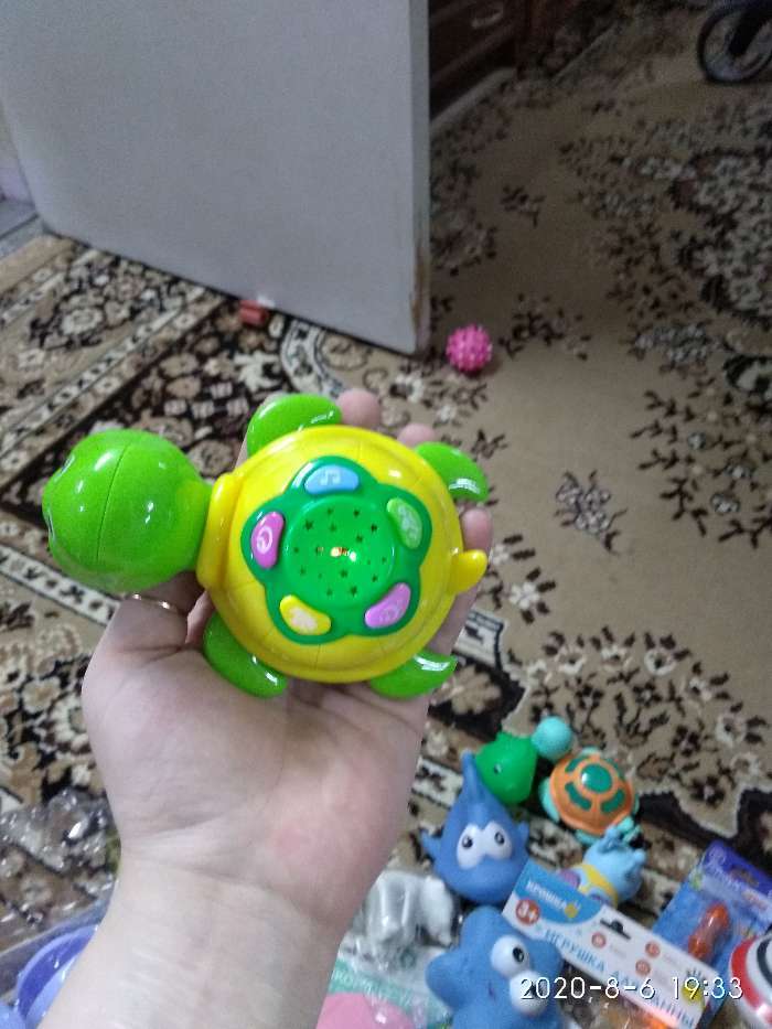 Фотография покупателя товара Музыкальная игрушка «Черепаха», световые и звуковые эффекты - Фото 3