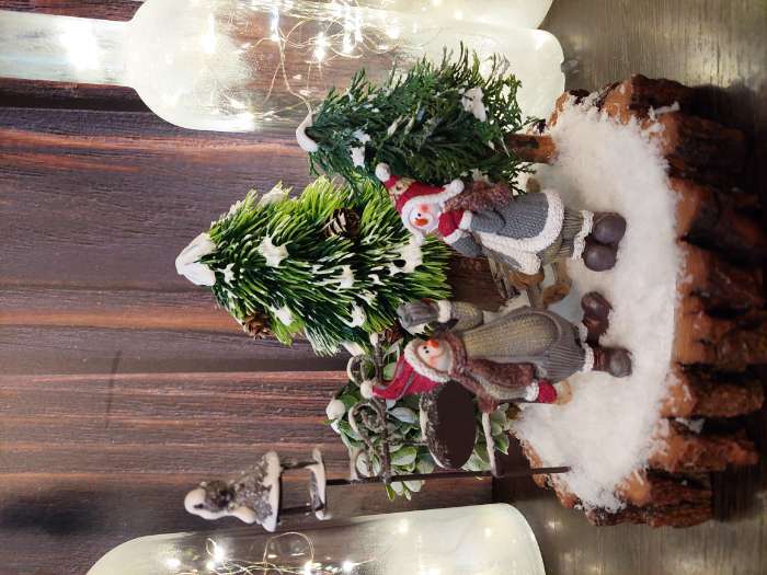Фотография покупателя товара Сувенир полистоун "Снеговик в вязанном наряде и шапке-колпаке" МИКС 9,3х4,3х2,5 см - Фото 4