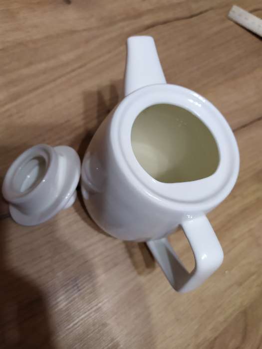 Фотография покупателя товара Чайник фарфоровый заварочный Wilmax, 1 л, цвет белый - Фото 7