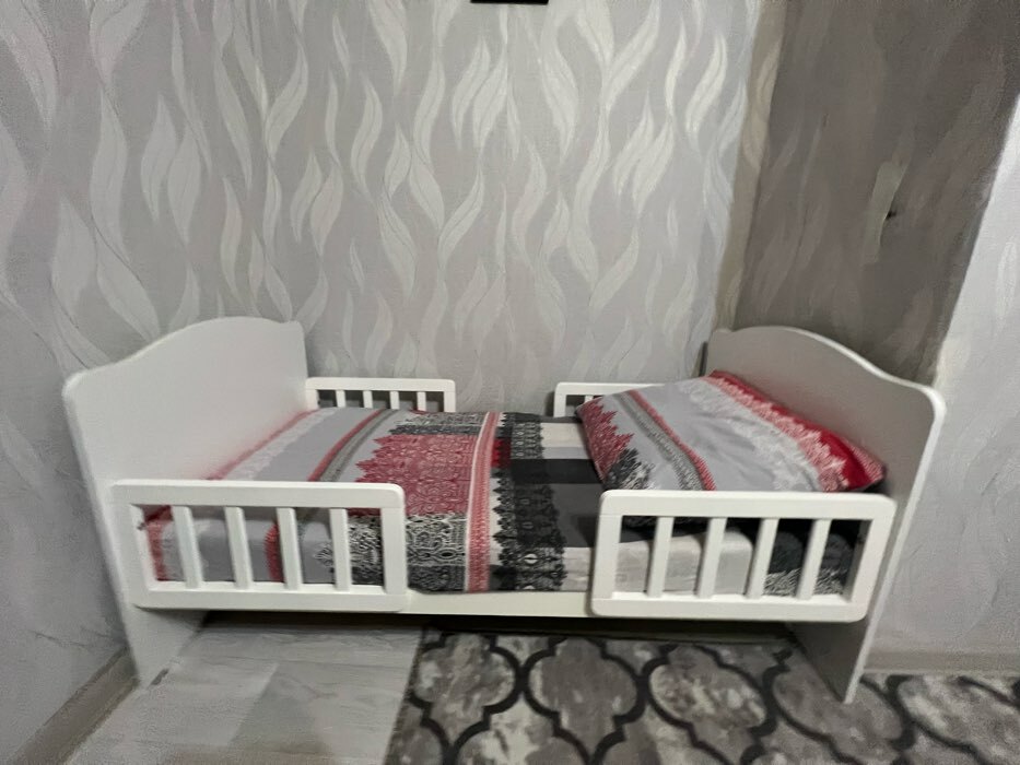 Фотография покупателя товара Кровать детская Классика, спальное место 1400х700, цвет белый - Фото 6