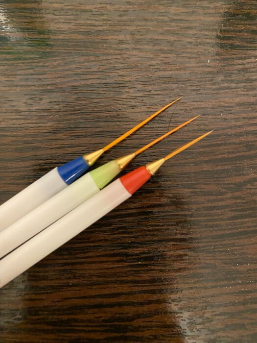 Фотография покупателя товара Набор кистей для дизайна ногтей «Волос», 3 шт, 18 см, цвет белый - Фото 1