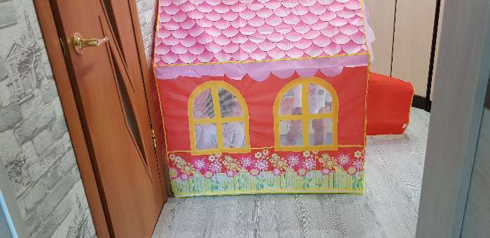 Фотография покупателя товара Игровая палатка «Домик принцессы», окна: сетка - Фото 5
