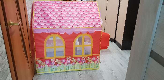 Фотография покупателя товара Игровая палатка «Домик принцессы», окна: сетка - Фото 6