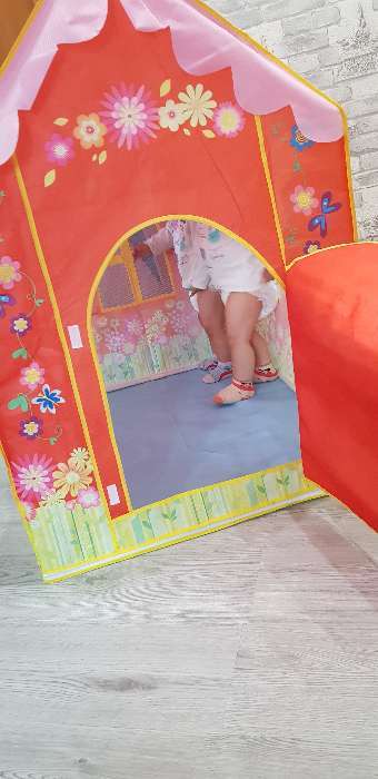 Фотография покупателя товара Игровая палатка «Домик принцессы», окна: сетка - Фото 7