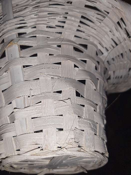 Фотография покупателя товара Корзина плетёная, бамбук, белая