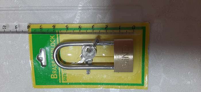 Фотография покупателя товара Замок навесной, тип 1, 32×70 мм, 3 ключа - Фото 1