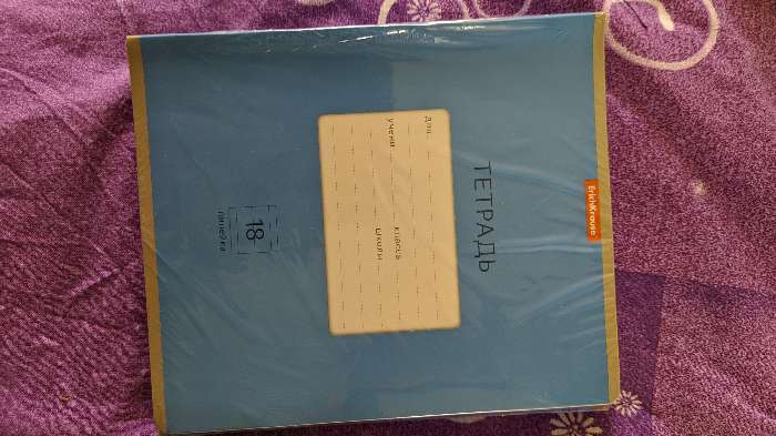 Фотография покупателя товара Тетрадь 18 листов в линейку "Классика Bright", обложка мелованный картон, блок офсет, голубая - Фото 2