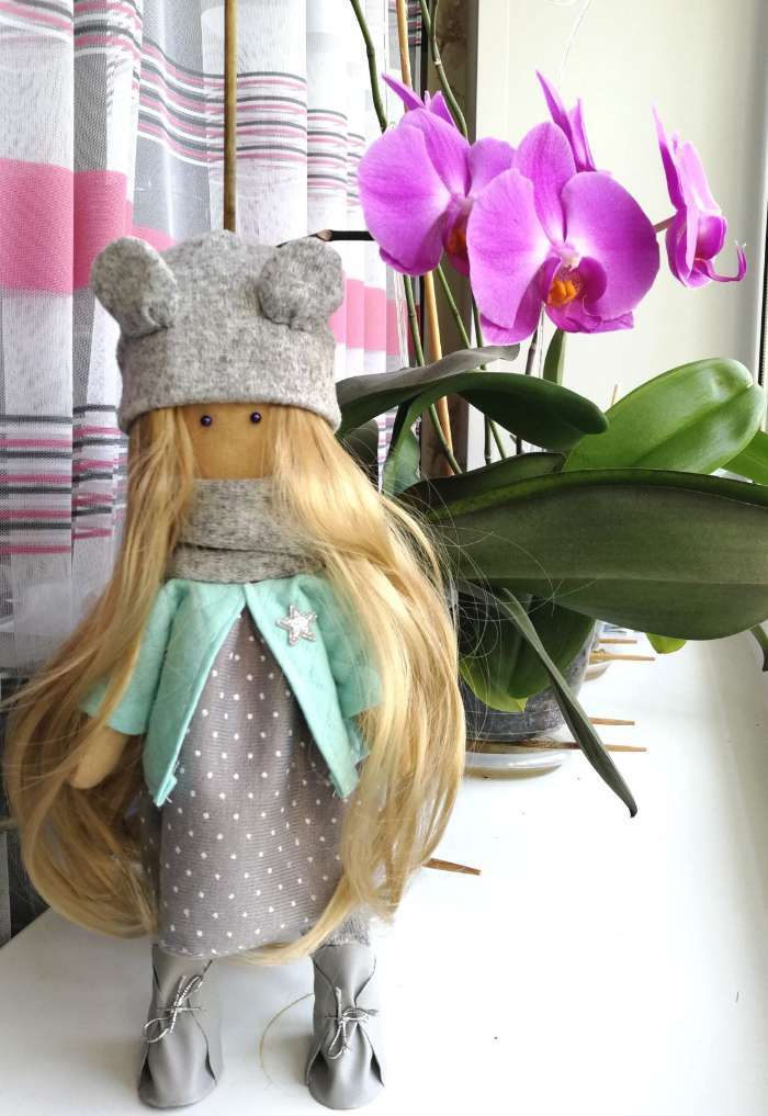 Фотография покупателя товара Интерьерная кукла «Мышка Элли», набор для шитья, 22.4 × 5.2 × 15.6 см - Фото 1