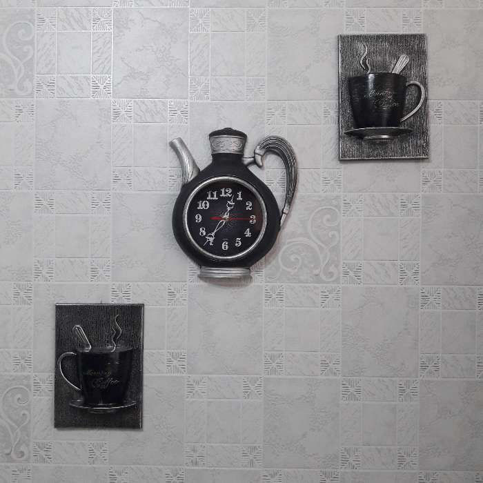 Фотография покупателя товара Часы настенные интерьерные для кухни "Сангино", бесшумные, 26.5 х 24 см, d-13 см, белые, АА - Фото 10