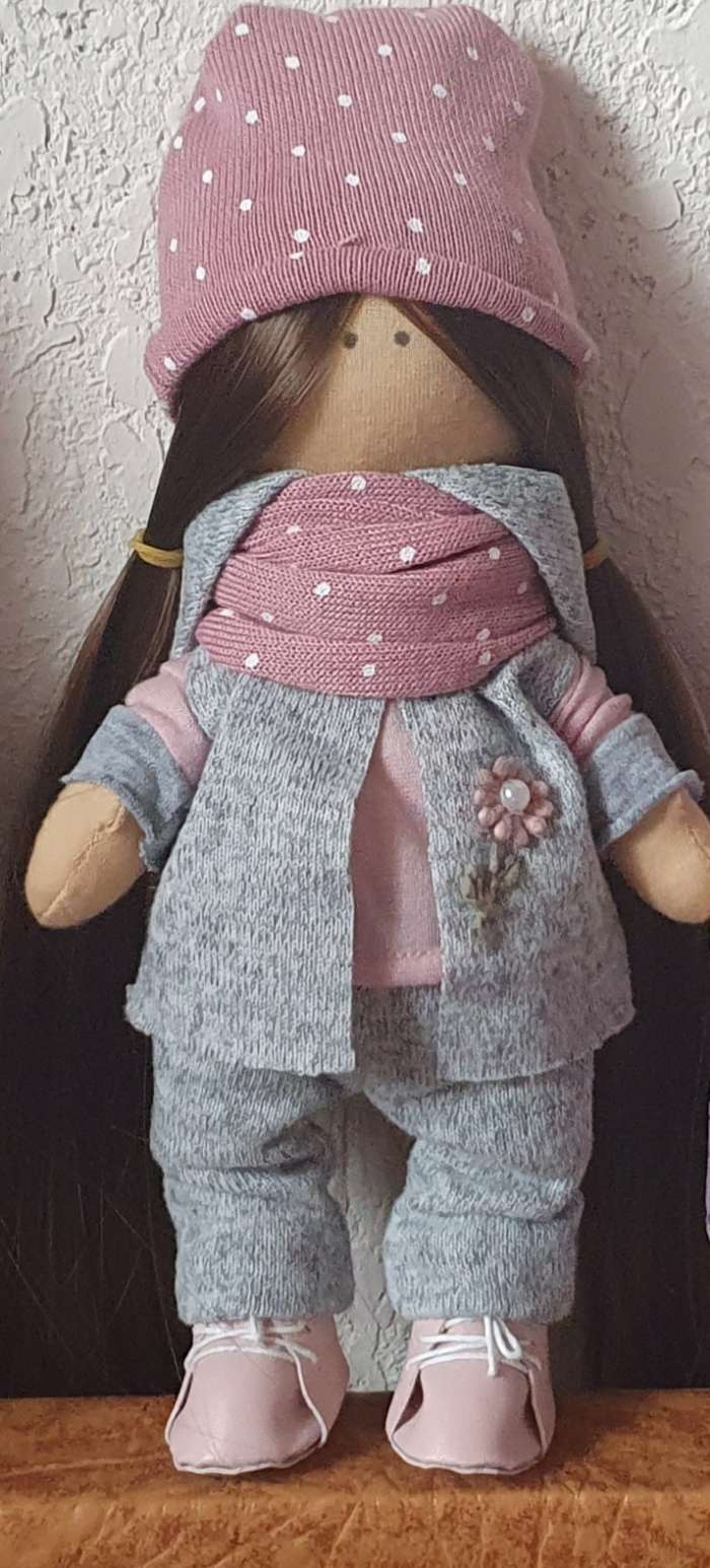 Фотография покупателя товара Набор для шитья. Интерьерные куклы «Подружки Вики и Ники- на прогулку», 30 см - Фото 3