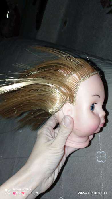Фотография покупателя товара Волосы - тресс для кукол «Прямые» длина волос: 15 см, ширина:100 см, цвет № 22Т