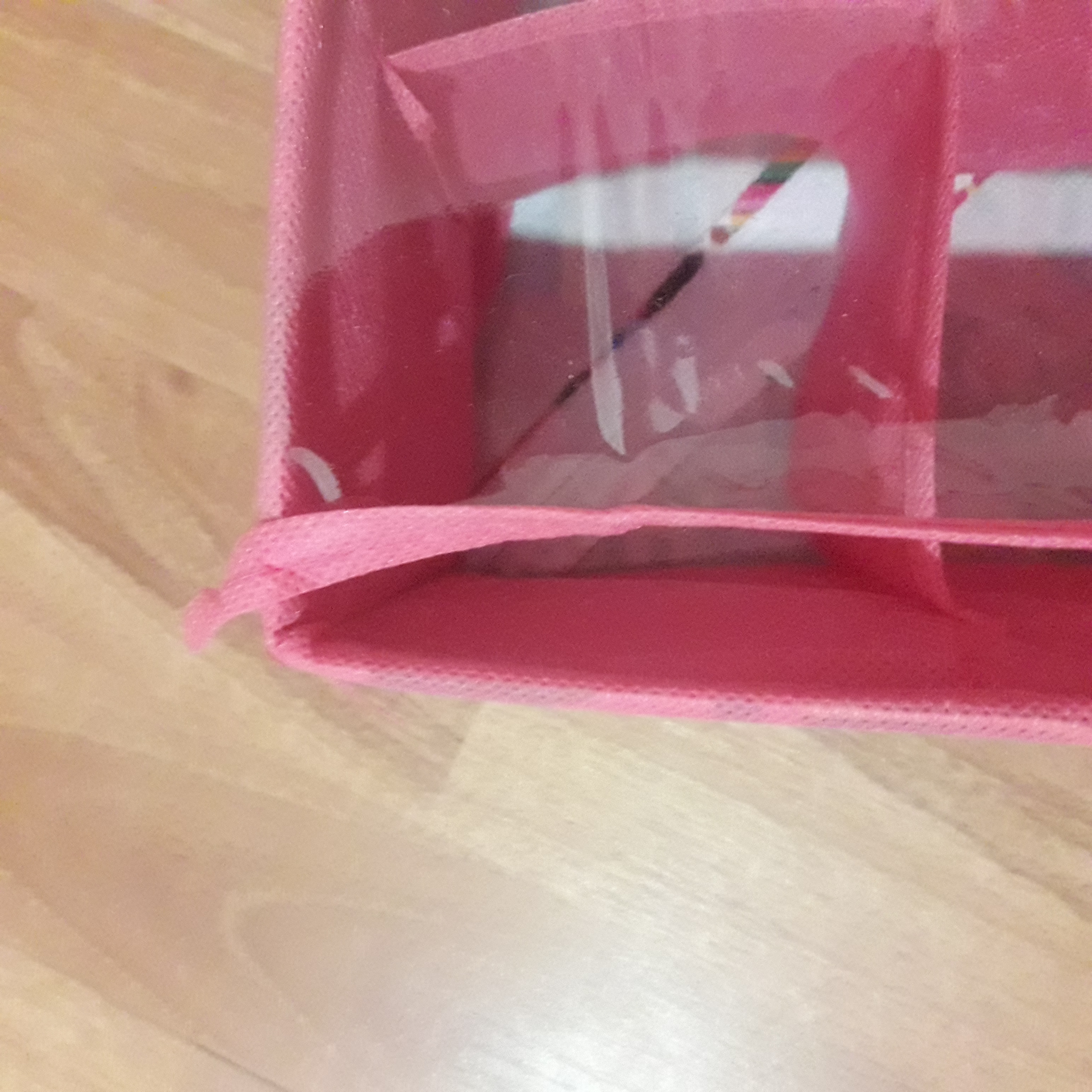 Фотография покупателя товара Органайзер для хранения белья с крышкой «Модница», 16 отделений, 32×32×10 см, цвет розовый - Фото 2