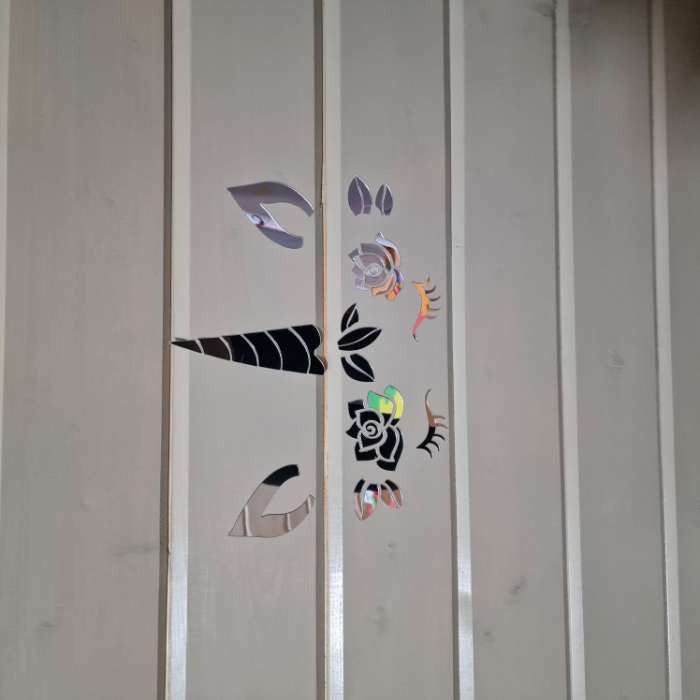 Фотография покупателя товара Наклейки детские интерьерные, зеркальные, декор на стену, панно 27 х 30 см, 54 эл