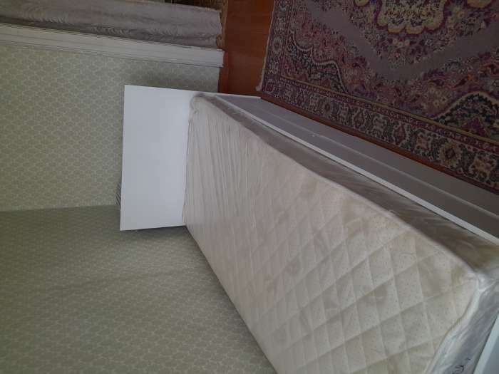 Фотография покупателя товара Кровать 900 с ящиками и основанием Мадера, с/м 900х2000, Белый - Фото 5