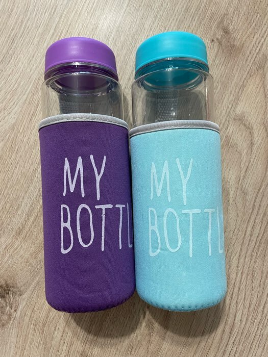 Фотография покупателя товара Бутылка для воды My bottle, 500 мл, 19.5×6 см, чехол в комплекте, цвет МИКС - Фото 5