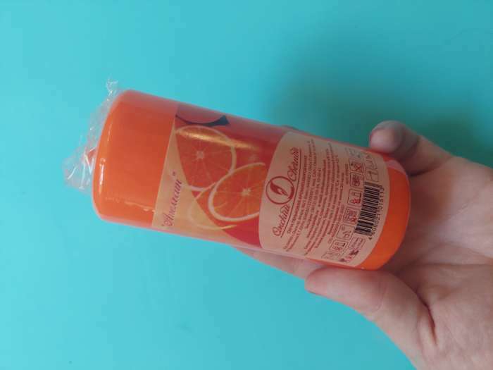 Фотография покупателя товара Свеча - цилиндр ароматическая "Апельсин", 5х11,5см, 25 ч, 115 г, оранжевая - Фото 2