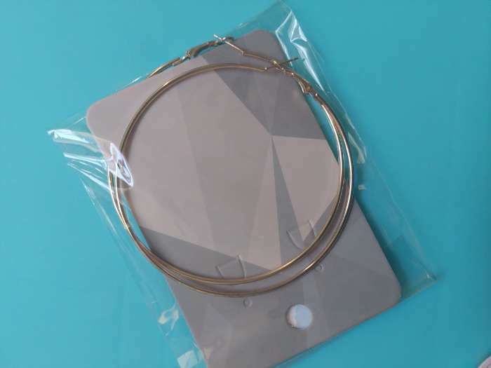 Фотография покупателя товара Серьги кольца «Классика» d=8 см, цвет золото
