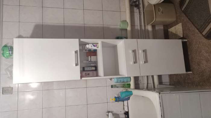 Фотография покупателя товара Шкаф – пенал для ванной комнаты «Пронто», 400×330×1850 мм, цвет белый - Фото 2