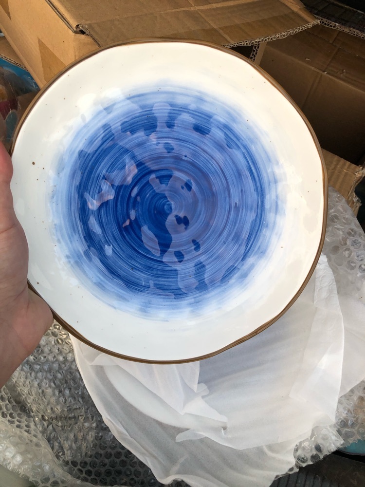 Фотография покупателя товара Тарелка фарфоровая глубокая Доляна «Космос», 550 мл, d=21,5 см, цвет синий - Фото 14