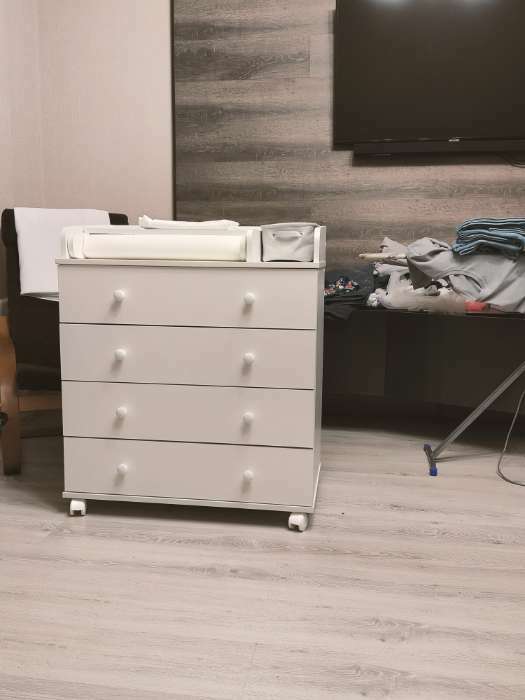 Фотография покупателя товара Комод пеленальный детский Сириус Alf 805, 80×47×133 см, 4 ящика, белый - Фото 10