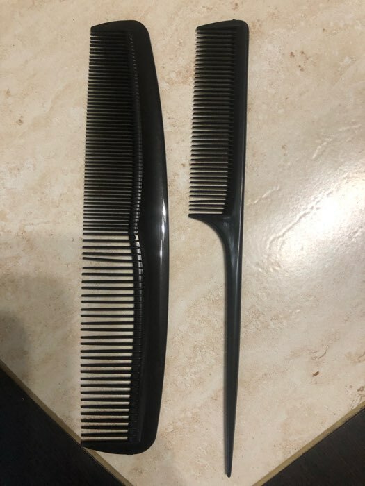 Фотография покупателя товара Набор расчёсок, 2 предмета, чёрный - Фото 1