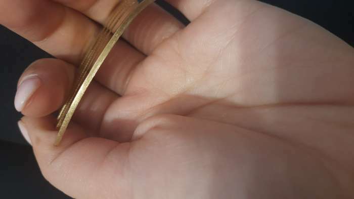 Фотография покупателя товара Вилка столовая из нержавеющей стали Magistro «Блинк», 21,5×3 см, на подвесе, зелёная ручка, цвет металла золотой - Фото 9