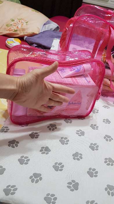 Фотография покупателя товара Набор сумок в роддом, 3 шт., цветной ПВХ, цвет розовый