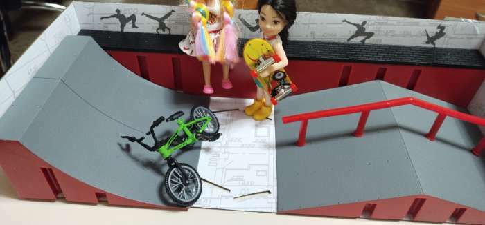 Фотография покупателя товара Набор скейт-парк «Экстремал», фингерборд и фингербайк - Фото 1