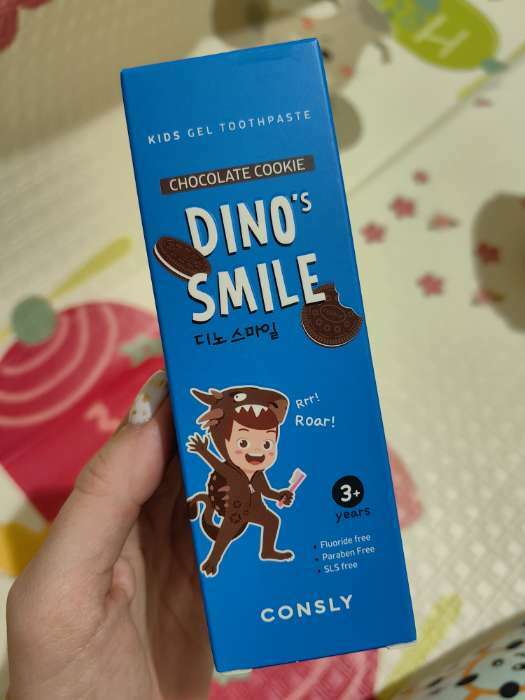 Фотография покупателя товара Детская гелевая зубная паста Consly DINO's SMILE c ксилитом и вкусом шоколадного печенья, 60 - Фото 2