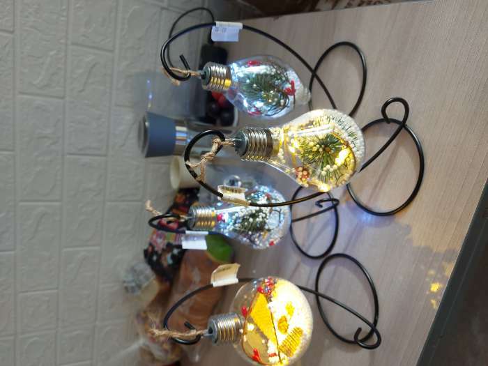 Фотография покупателя товара Ёлочный шар «Ветка ели», 5 LED, от батареек, свечение белое - Фото 6