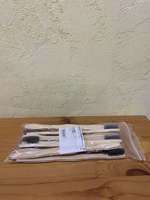 Фотография покупателя товара Бамбуковая зубная щётка средней жесткости, микс цветов - Фото 4